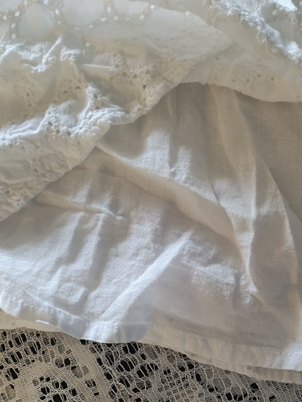 White Eyelet Cutout Halter Mini Dress - Picture 9 of 12